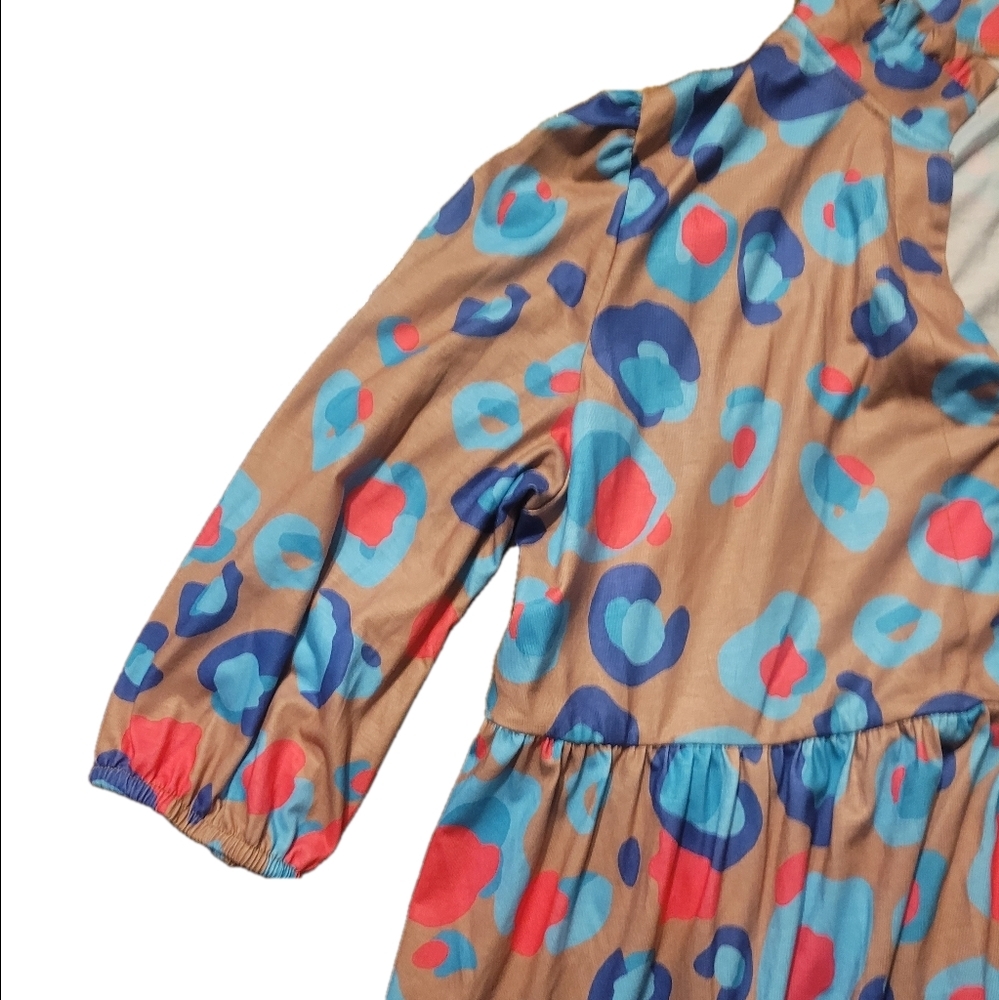 Colorfun Printed Tiered Dress - Large - Picture 6 of 7